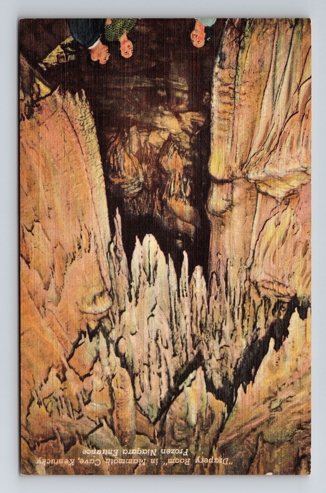 Mammoth Cave KY-Kentucky Drapery Room Frozen Niagara Entrance Vintage Postcard
