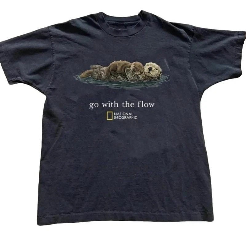 Go With The Flow Otter National Geographic T-Shirt