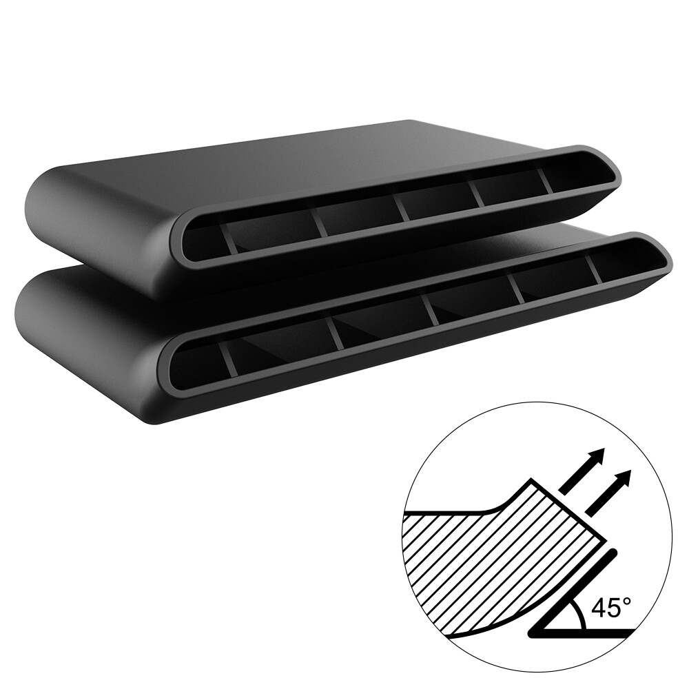 Fit For 2014 - 2019 Silverado and Sierra Rear Passenger Air Deflectors 2Pcs USA