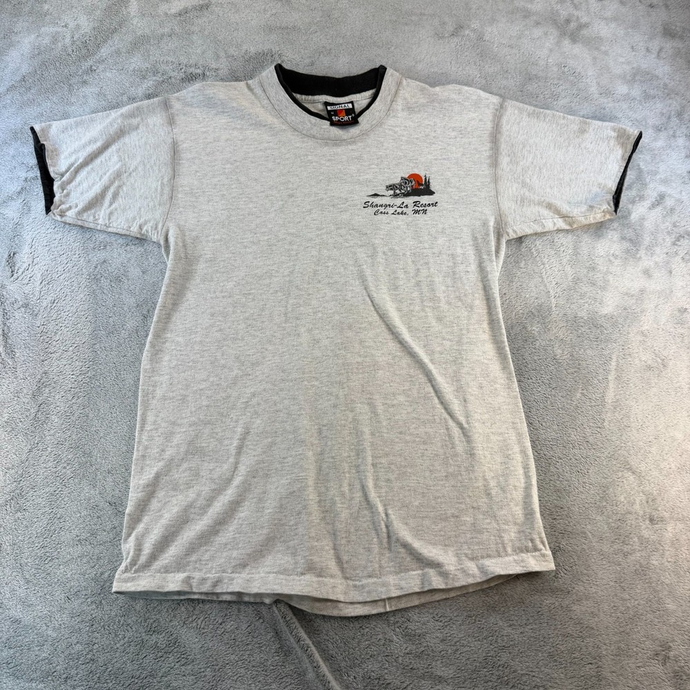 Vintage Signal Sport T-Shirt Men’s Medium Gray Resort Graphic Made USA