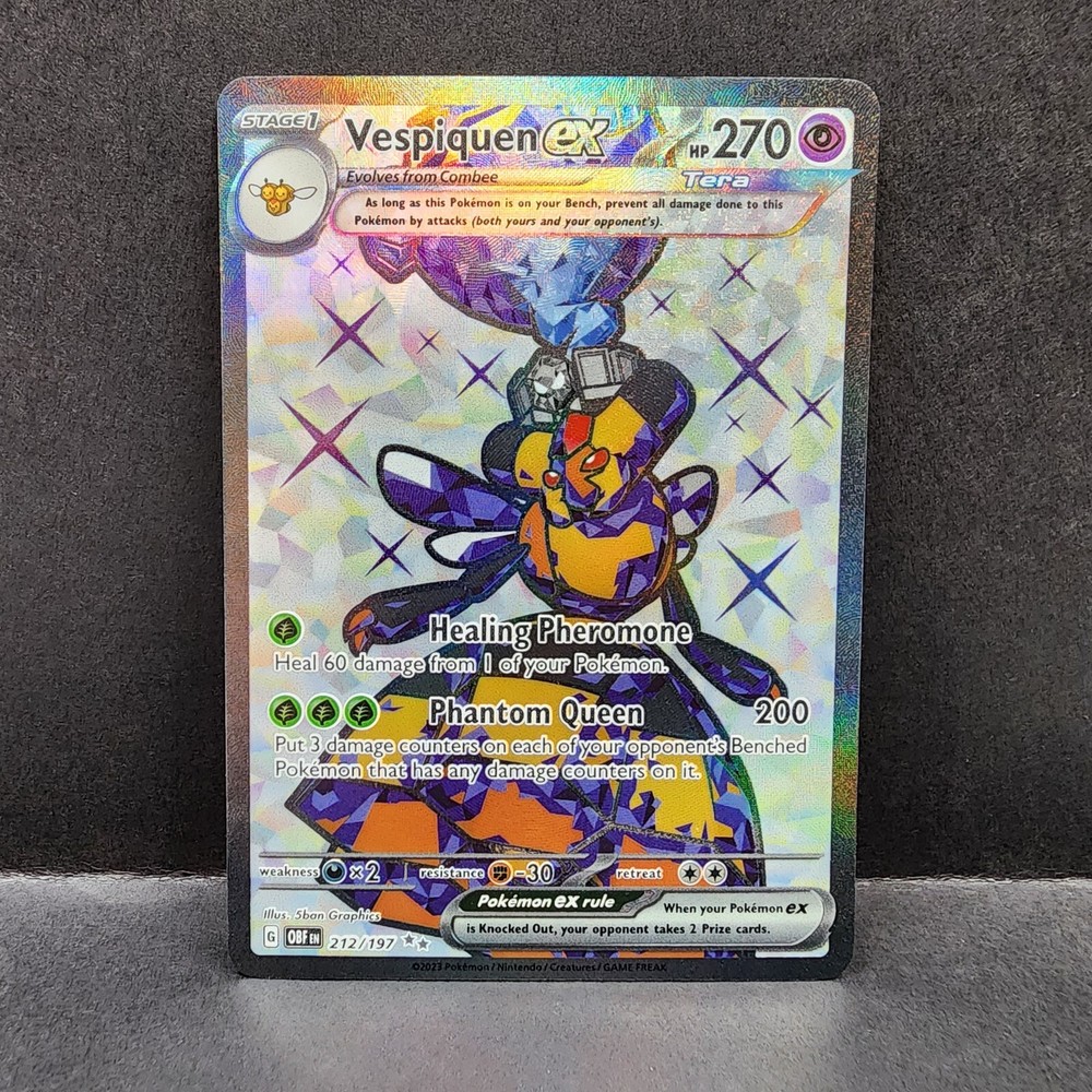 Vespiquen EX 212/197 Ultra Rare Full Art Obsidian Flames Pokémon Card