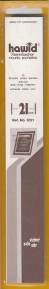 25 Hawid Archival Quality BLACK Stamp Mounts 21mm For US Mini Stamps 1 Pack NEW