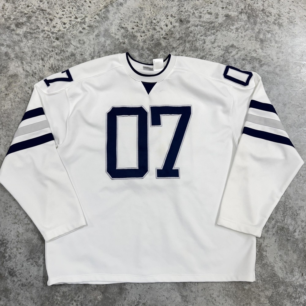 Athletic Works Shirt Mens Medium White 07 Football Jersey y2k skater fubu 90s