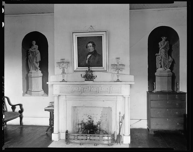 Creekside Burke County North Carolina Walton House 1930s Fireplace Interior