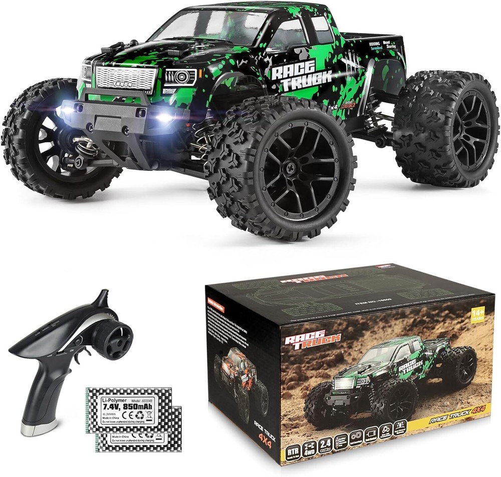 All Terrain 1:18 Scale High-Speed RC Car with Dual Rechargeable Batteries