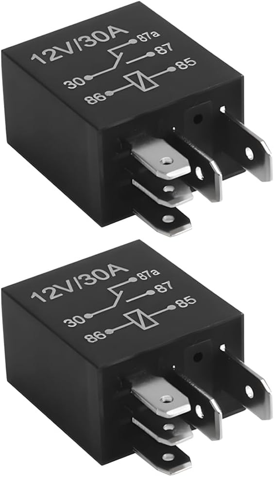 2PCS 5-Pin 12V 30A Heavy Duty Automotive Relay, Universal Starter  Color: 5Pin