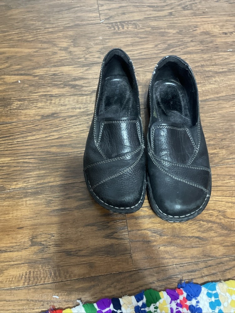Leather Non Slip Slide On Women’s Shoes
