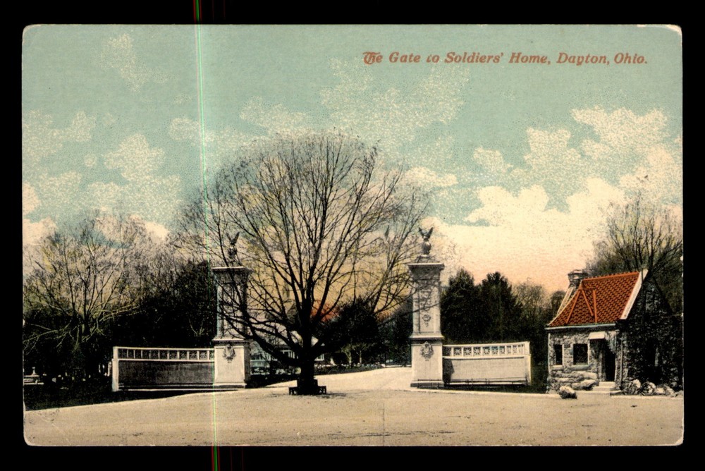 The Gate To Soldiers Home Dayton Ohio OH UNP Postcard