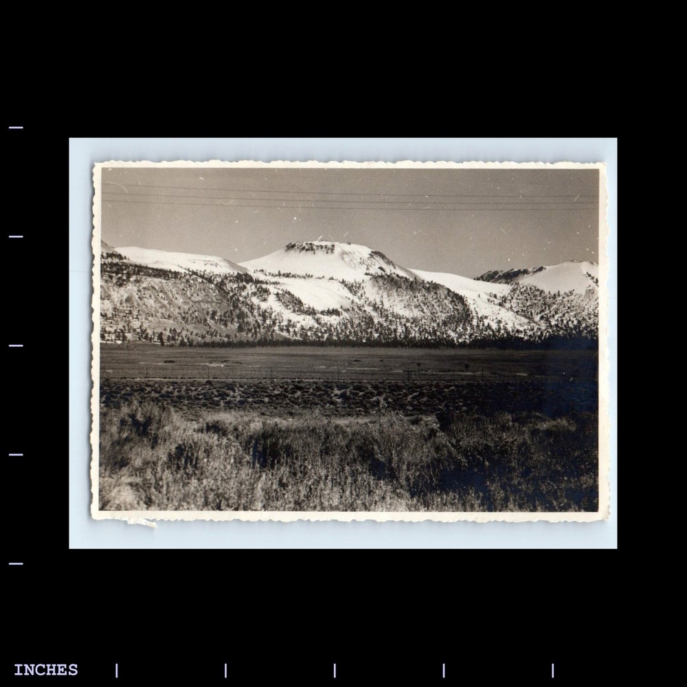 Old Vintage Photo MOUNTAIN LANDSCAPE SNOW WINTER SCENE
