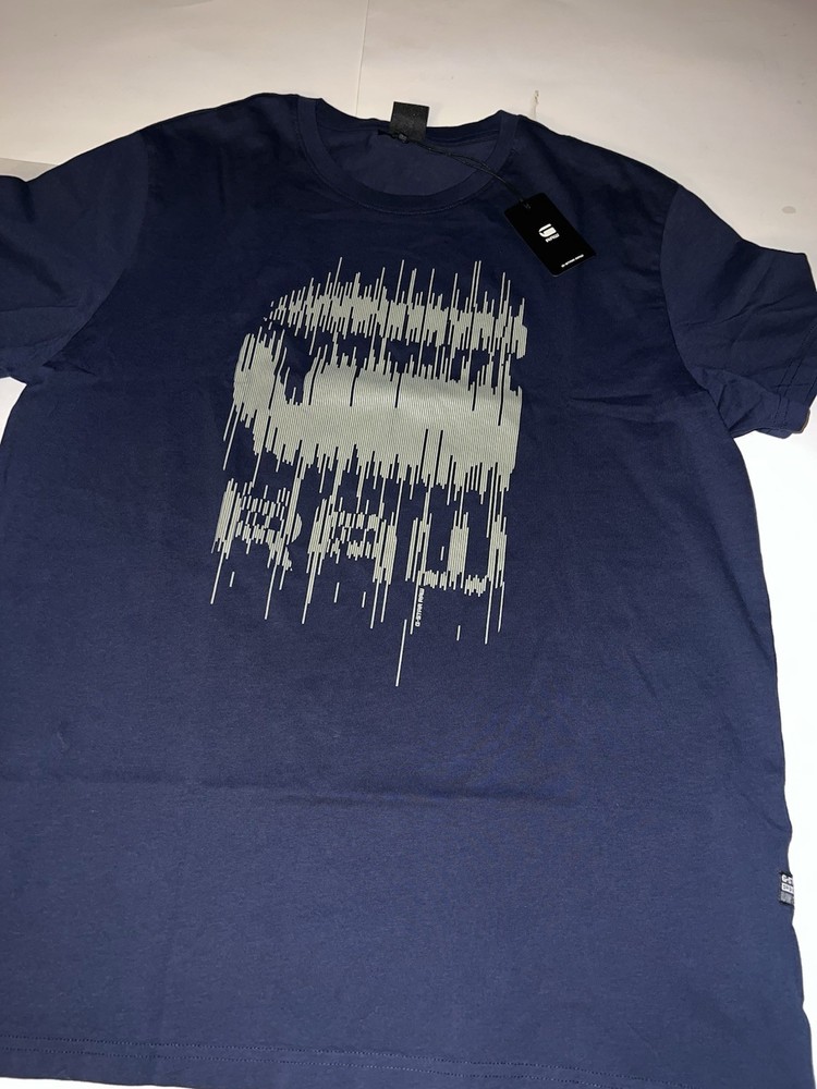 G-Star Raw Blanco R T Men’s T Shirt Blue Sz S-XXL MSRP NEW