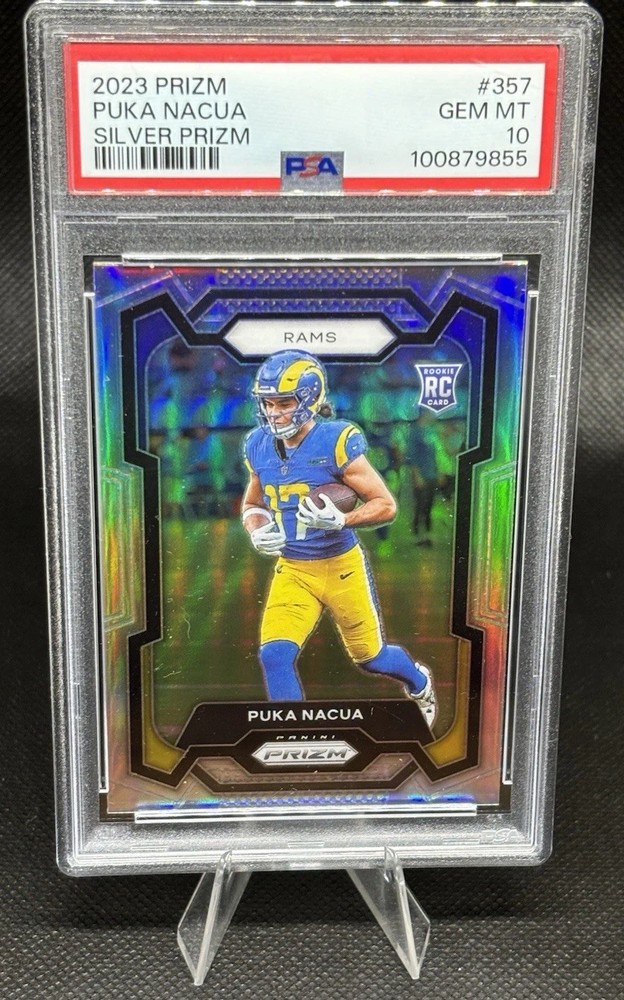 2023 Panini Prizm - Puka Nacua #357 Silver Prizm (RC) PSA 10 Rams