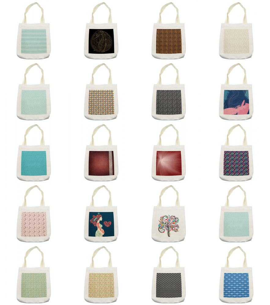 Ambesonne Abstract Graphic Tote Bag Reusable Linen Sack Shopping Books Beach-image