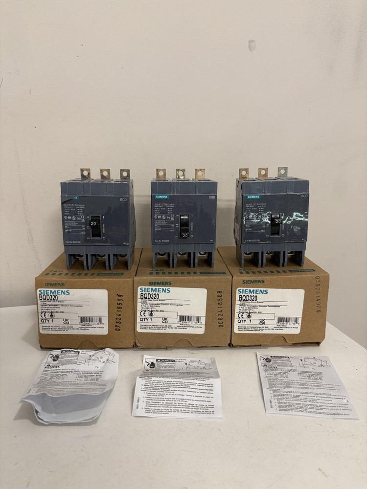 Siemens BQD320 3 Pole 20 Amp Circuit Breaker - 2 Available