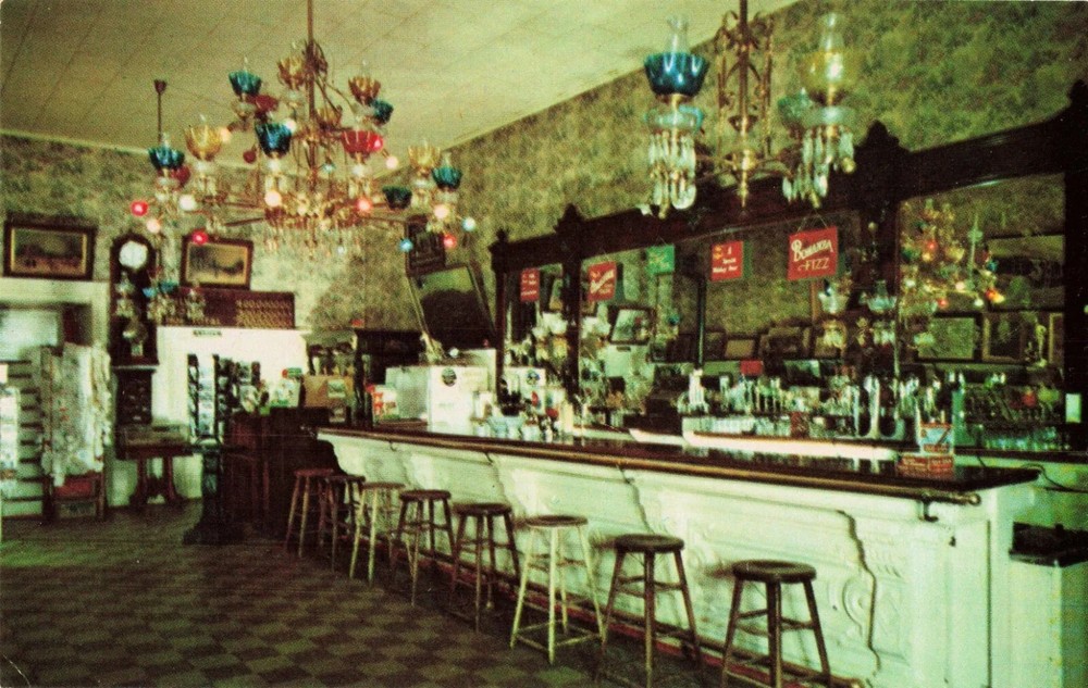The Famous Crystal Bar - Virginia City Nevada NV - Postcard
