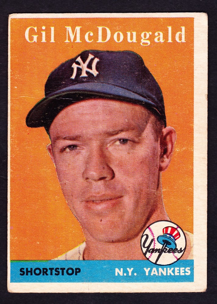 1958 Topps #20 Gil McDougald New York Yankees Baseball Card