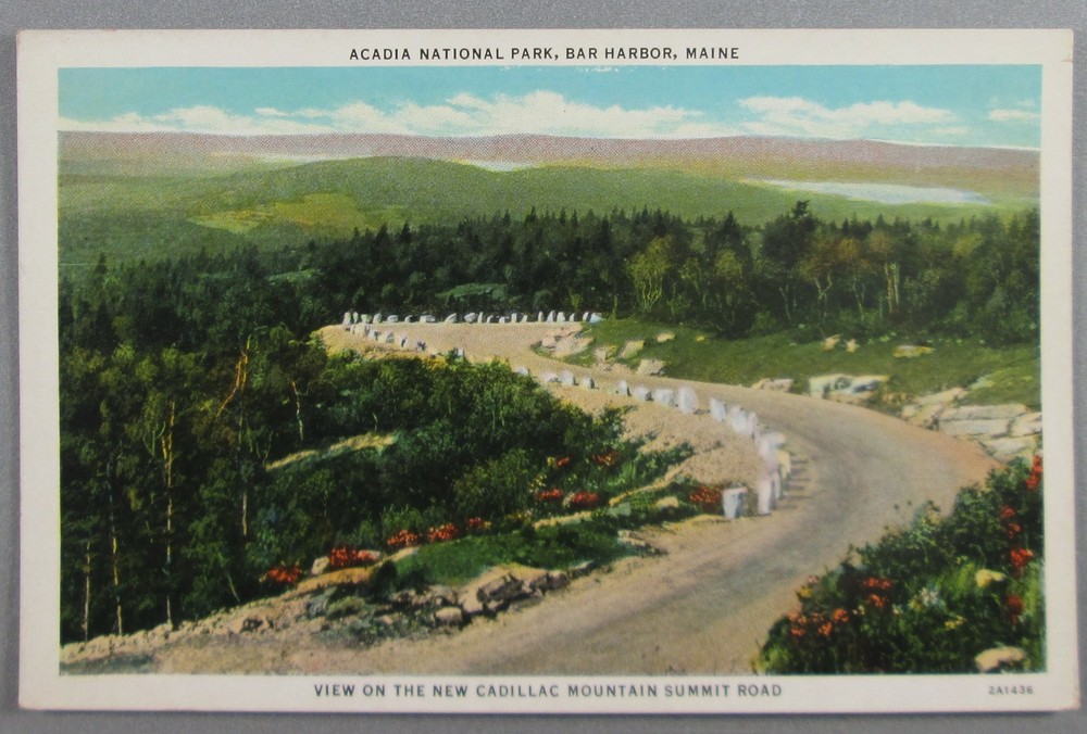 Acadia National Park, Cadillac Mountain, Bar Harbor Maine ME Postcard (#F171)-image