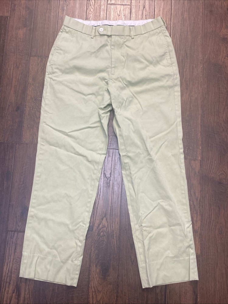 Brooks Brothers Country Club Chino Pant Mens 33x30 Supima Cotton Green