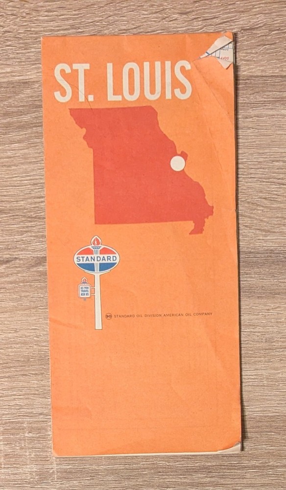 Vintage 1969 Standard Oil Company St. Louis, Missouri Map