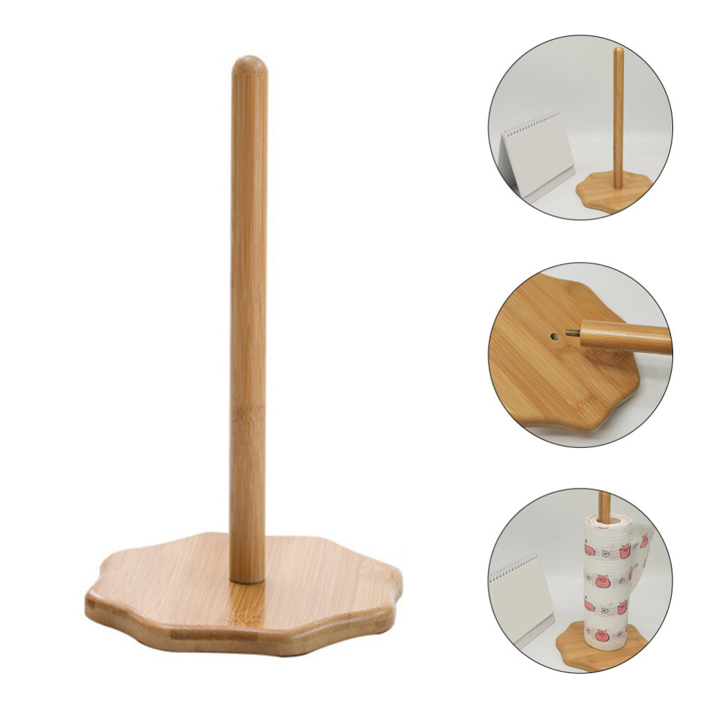 Wooden Home Tissue Rack Holder for Paper Roll Support and Storage
