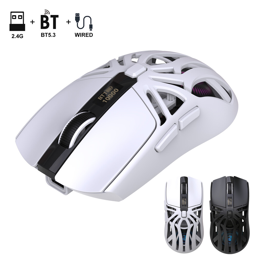 2025 T400 Wireless Gaming Mouse 3-Mode 10000DPI 1000Hz 500mAh Rechargeable