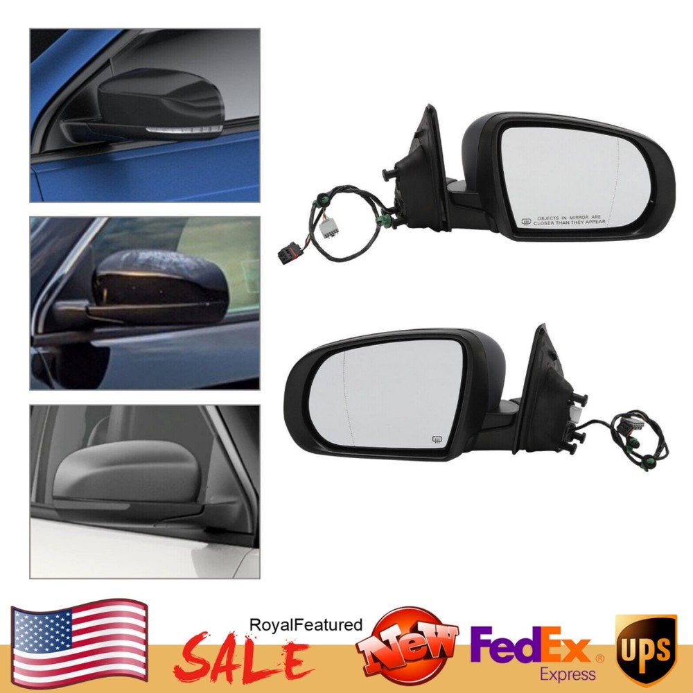 2017-2022 Jeep Compass Heated Side Mirrors Pair LH & RH 68365137AA 68365136AA