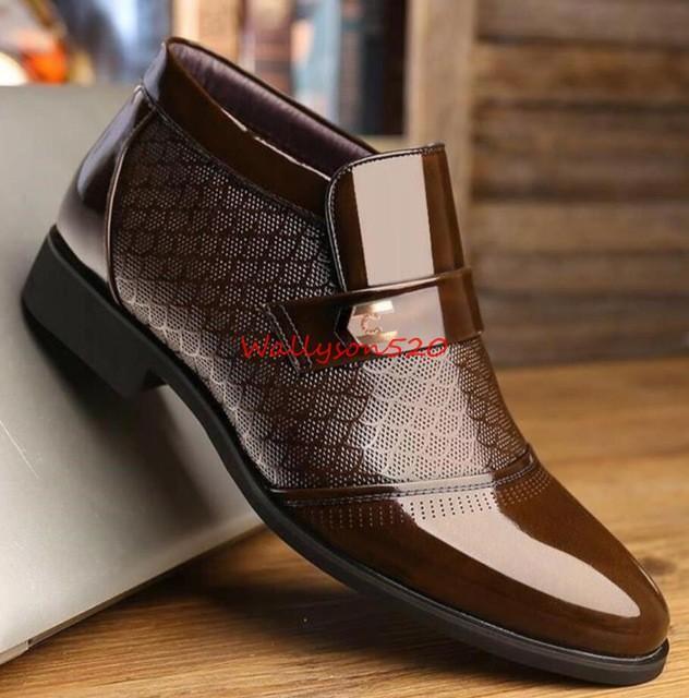 Mens dress High Top Ankle Boots oxford  dress Casual Work Shoes pointed