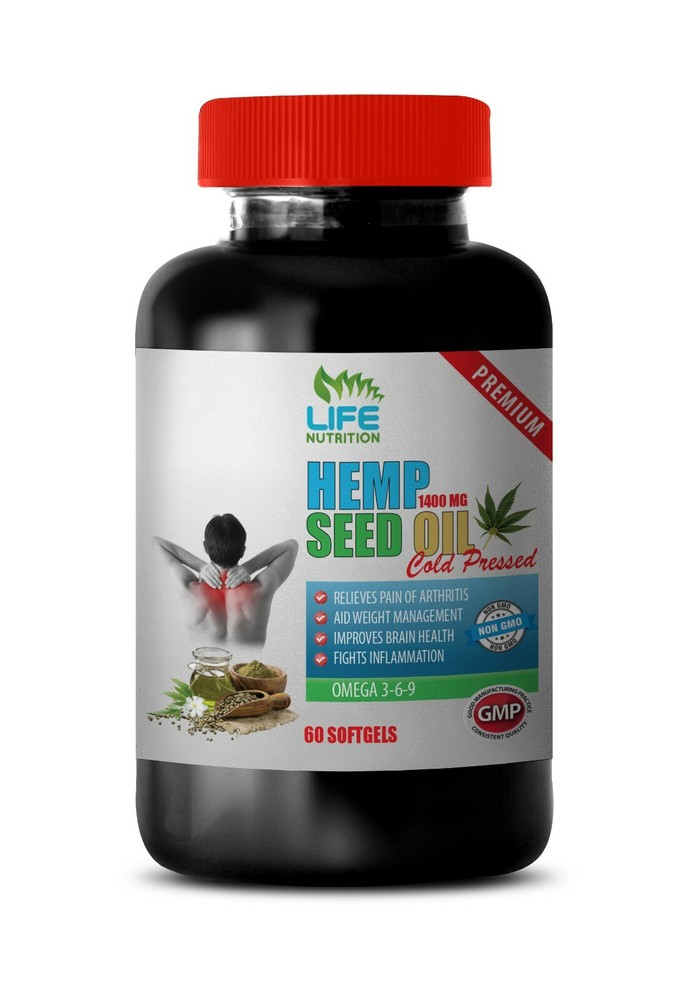 dietary supplement, ORGANIC HEMP SEED OIL 1400mg, improve mood naturally 1B
