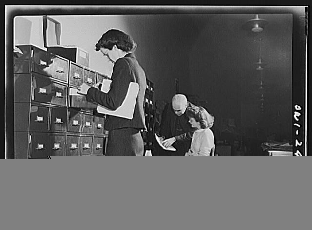 Photo:Washington DC 1940s OWI Office of War Information Research Workers