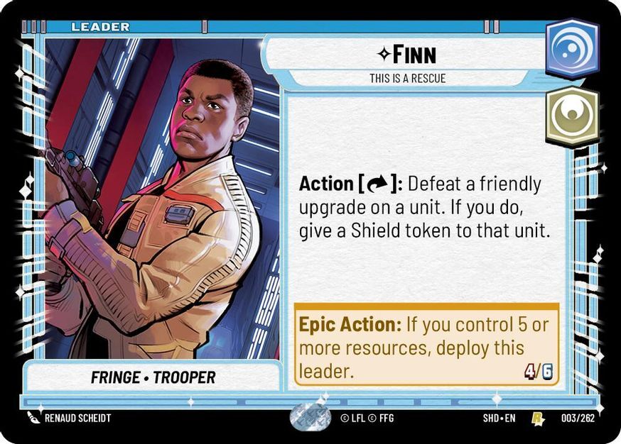 Star Wars Unlimited Finn (3/590) Shadows of the Galaxy LP