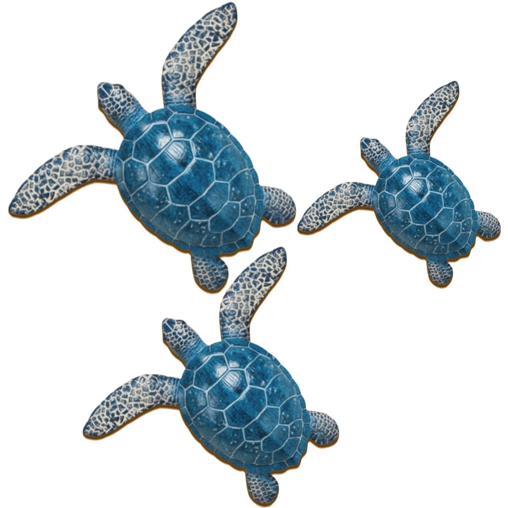 3 Sizes Wooden Sea Turtle Wall Decor Farmhouse Ocean Turtle Wall Art Beach Th...