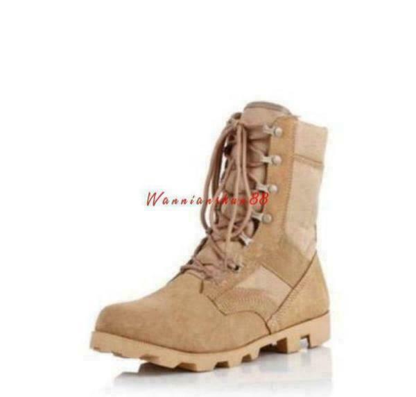 Men's Tactical Combat Boot Army Training Work Lace Up Size 7-11.5