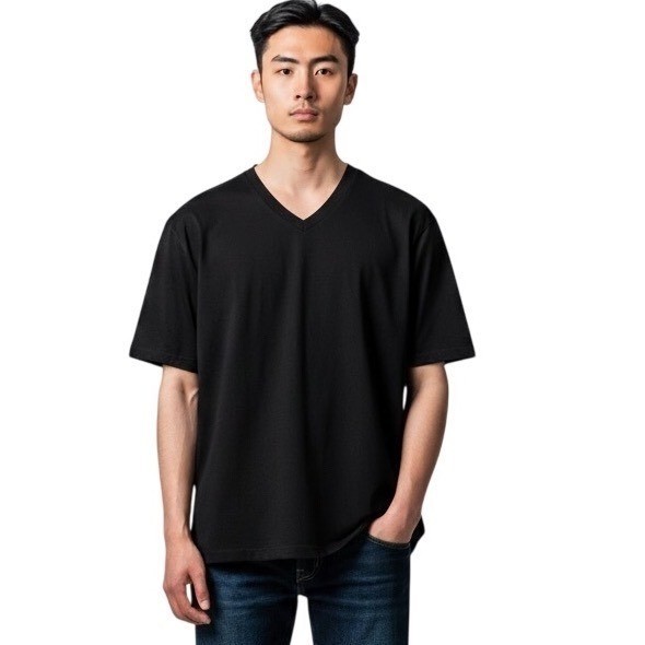 Vince Mens Black V Neck T Shirt 100 Cotton Made in Peru Size Medium