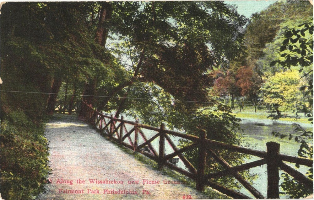Path Along The Wissahickon, Fairmont Park, Philadelphia, Pennsylvania Postcard