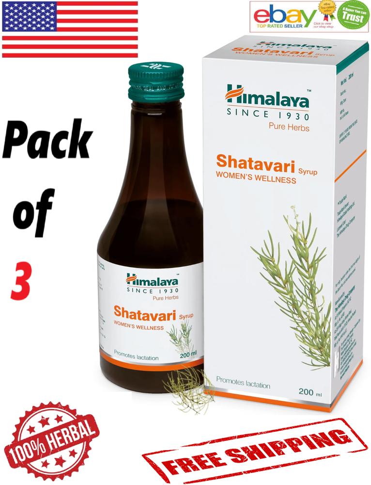 3x Himalaya Shatavari Syrup For Women's Wellness 200ml. Each (Free Ship)