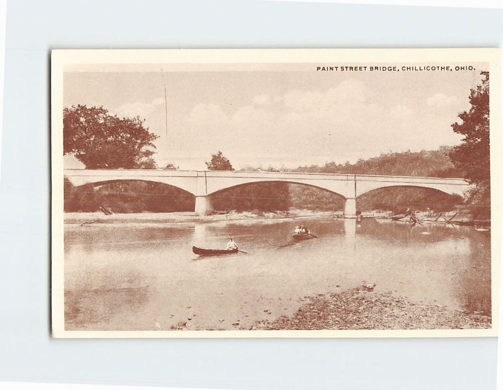 Postcard Paint Street Bridge Chillicothe Ohio USA
