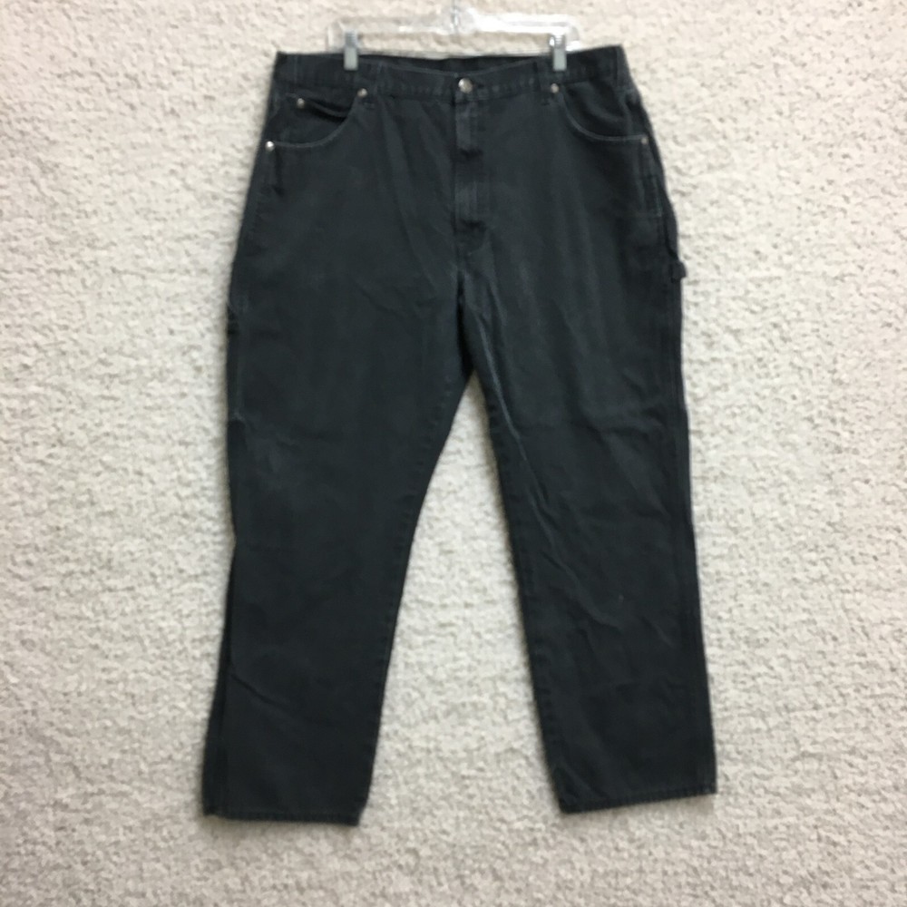 Dickies Mens 38x32 Black Carpenter Canvas Straight Leg Work Pants