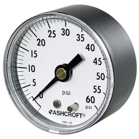Ashcroft 20W1005ph02b300# Industrial Pressure Gauge, 0 To 300 Psi, 2 In Dial,Free Shipping on orders over $75