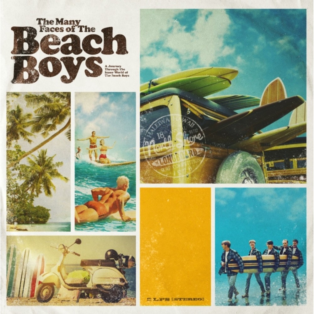 Various Artists - Many Faces Of Beach Boys 2LP Yellow Blue Transparent Marbled Vinyl