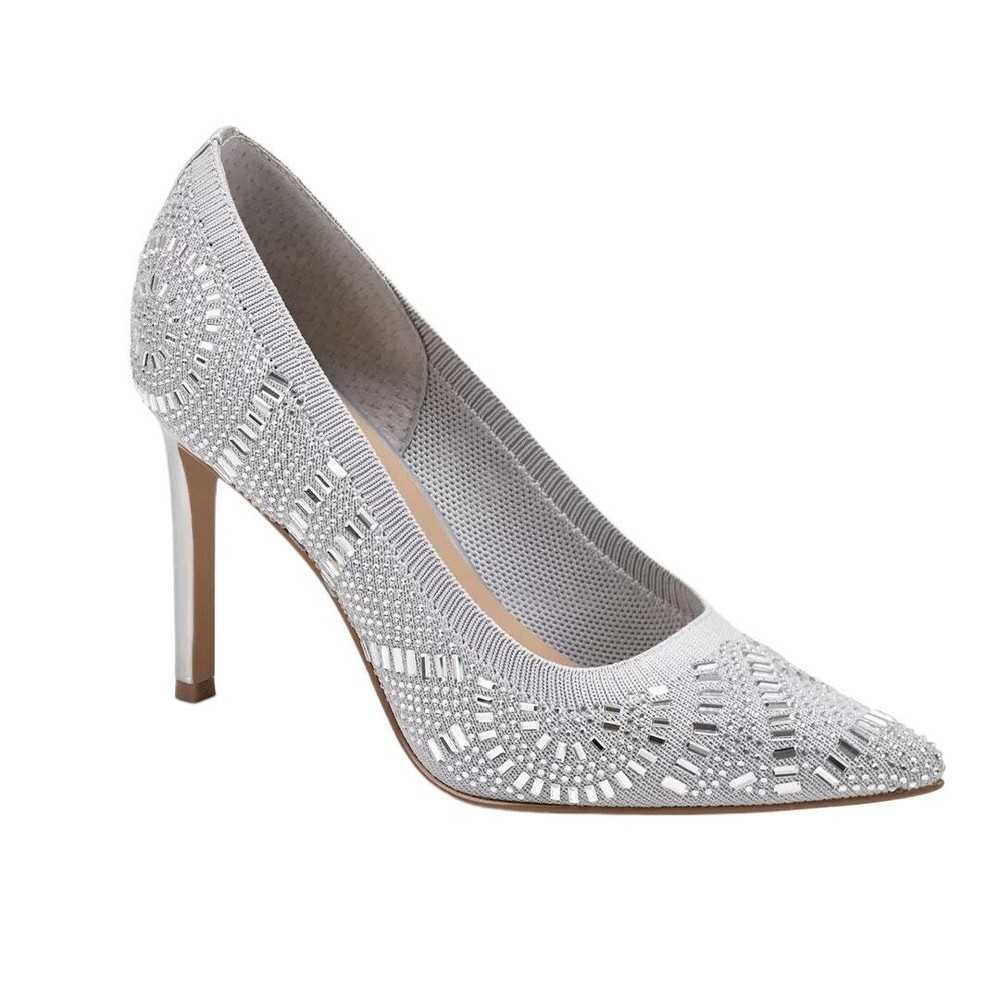 Thalia Sodi Kaia Silver Bling Pointed-Toe Pumps Size 9.5 Women's Shoes