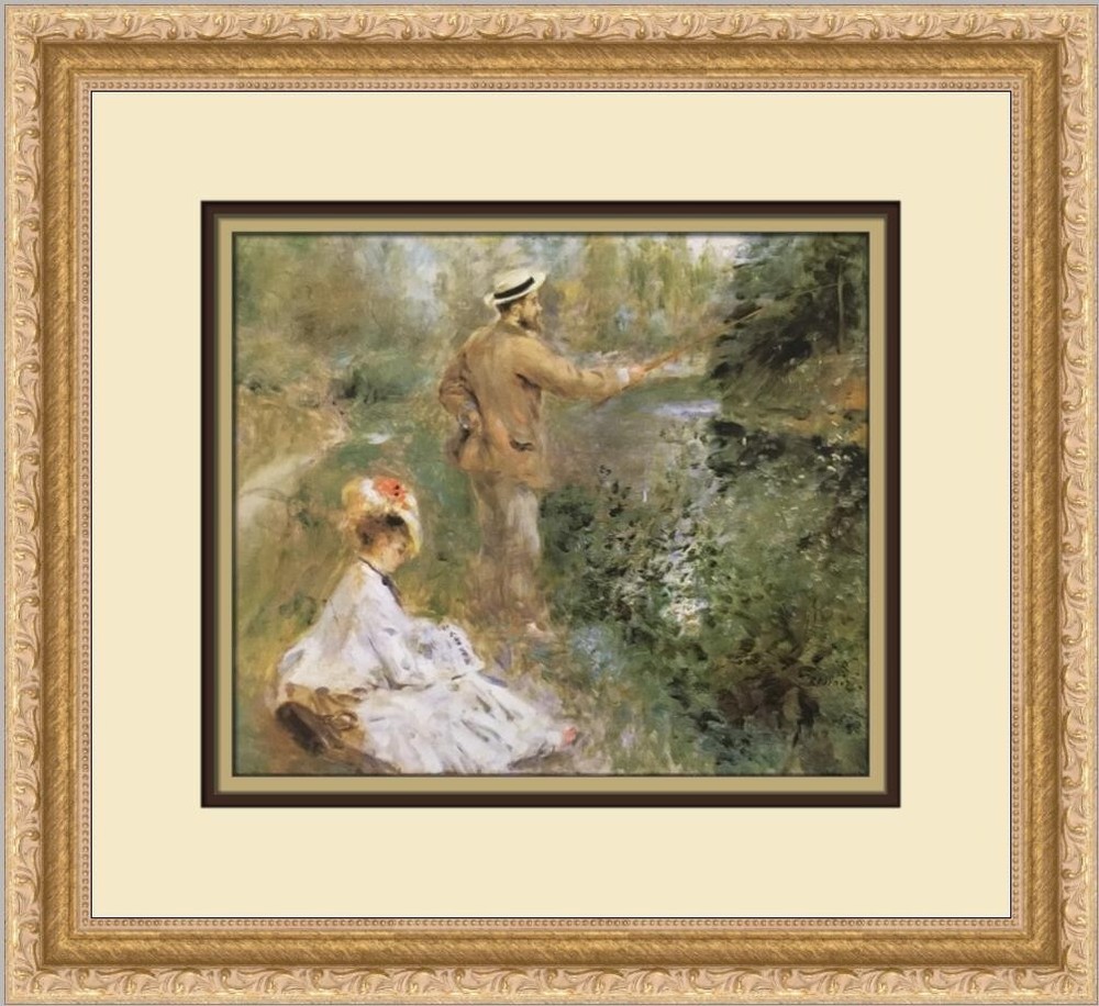 Pierre Auguste The Angler Custom Framed Print