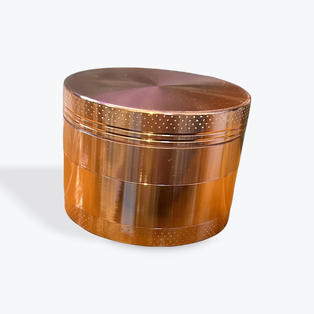 Large 4 Piece Tobacco Spice Herb Grinder - Rose Gold Chrome