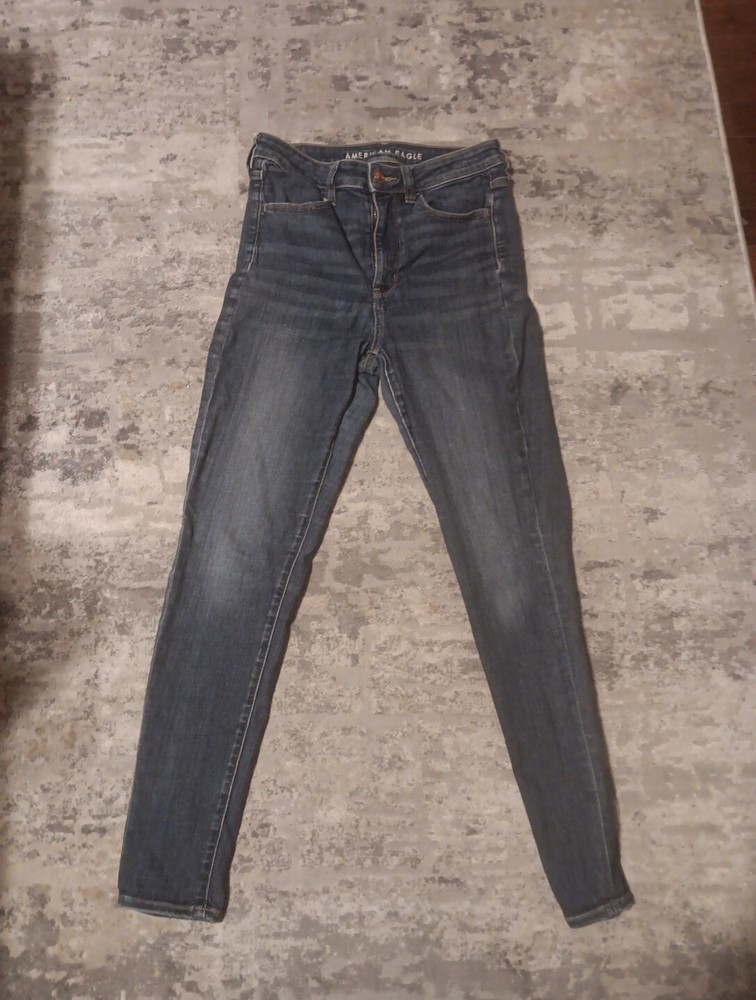 American Eagle Super Hi-Rise Jegging Womens Size 6 Blue Next Level Stretch