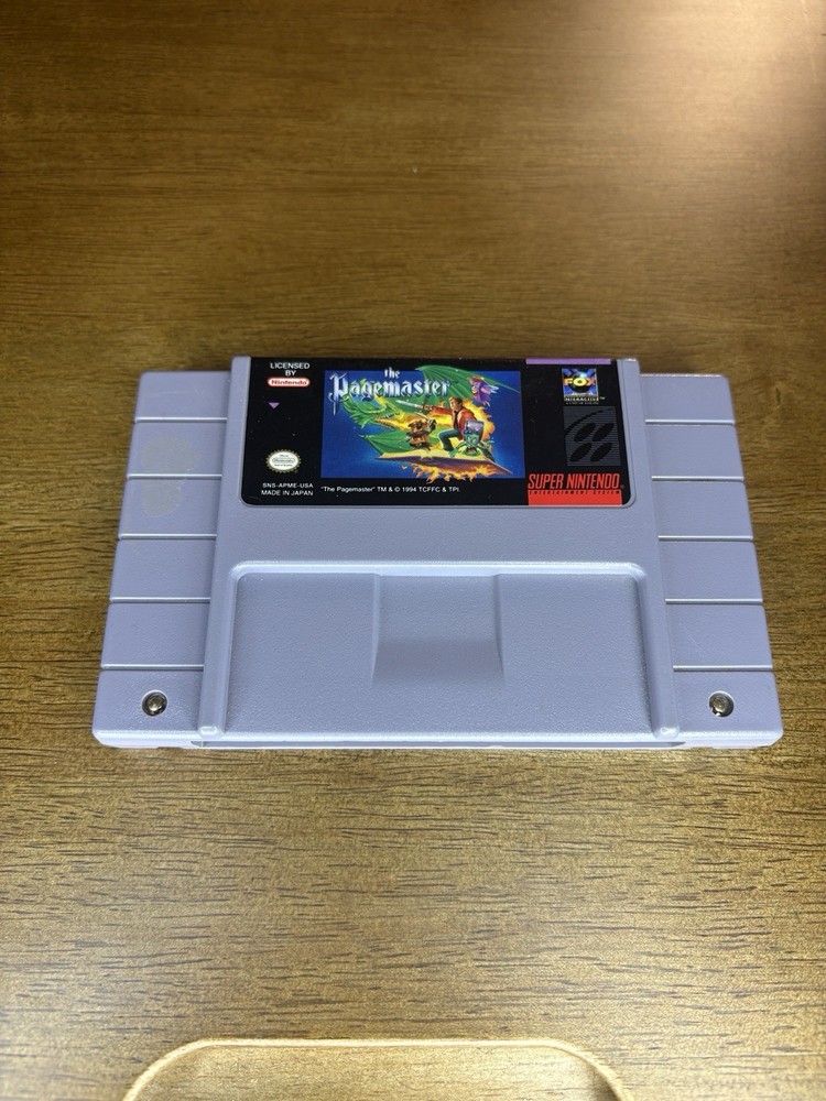 The Pagemaster SNES Super Nintendo Entertainment System, 1994 - Tested
