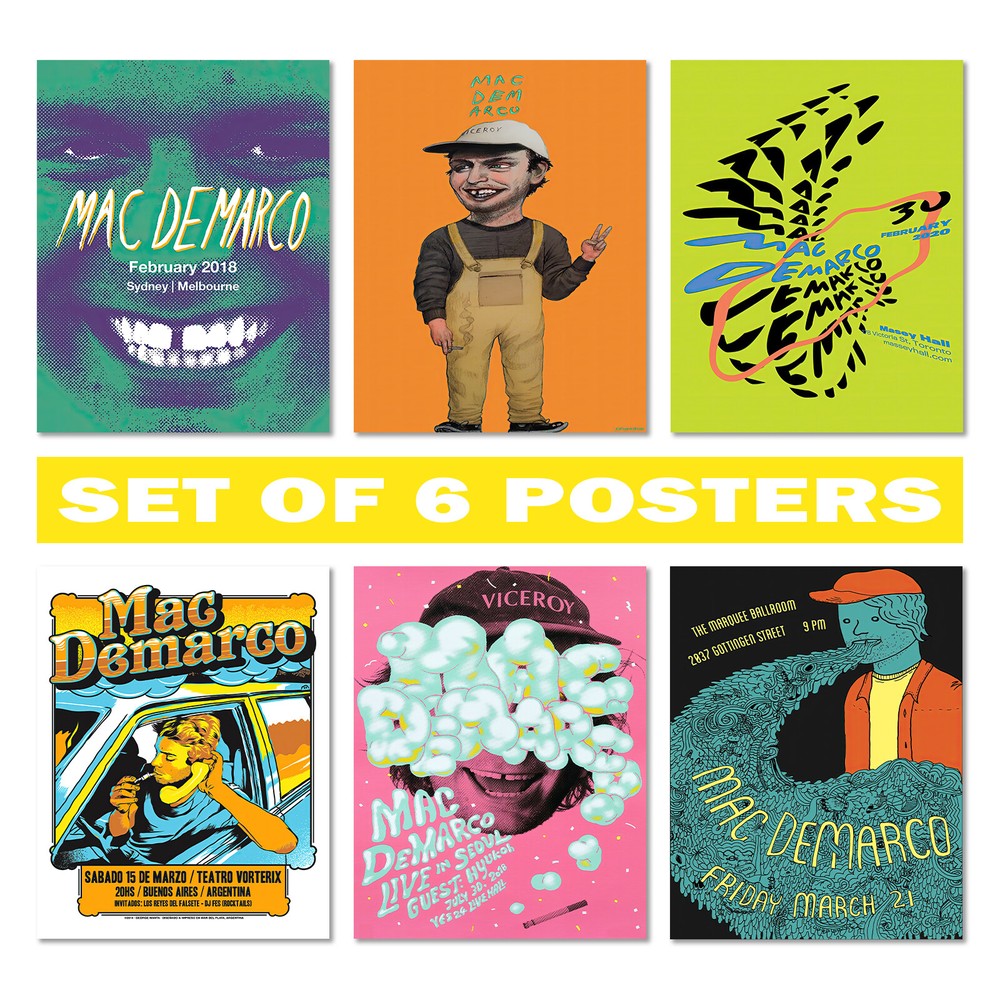 Set Of 6 Mac Demarco Wall Posters - Modern Artist Music Cover Room Wall Decor