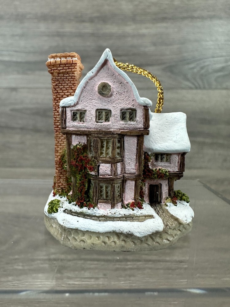 David Winter Miniature Christmas Ornament John Hine Suffolk House Cottage