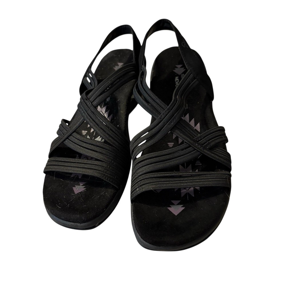 SKECHERS Reggae Slim Stretch Slingback Sandals for Women - Black Size 8 US  