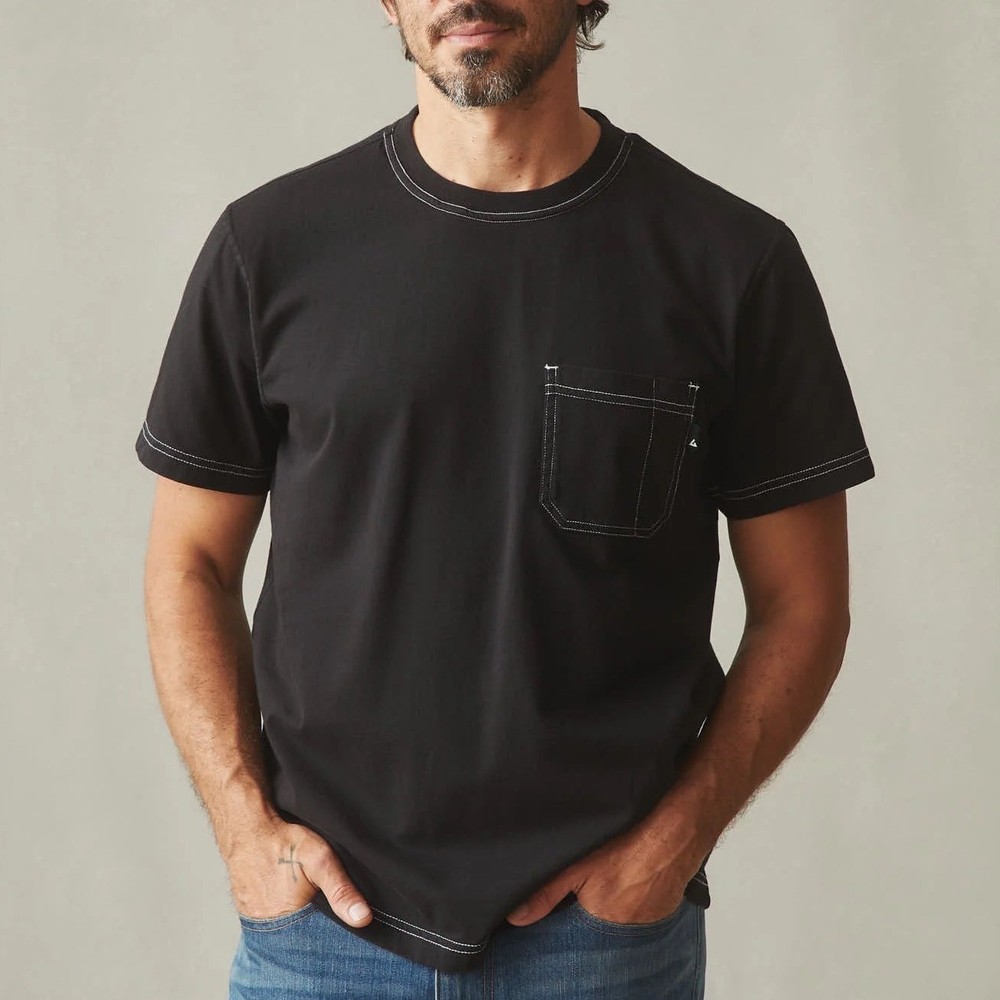 American Giant Men's Utility Pocket Tee Black Size XXL Made In USA