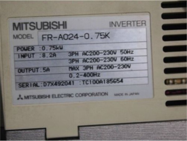 Used 1Pcs Mitsubishi Inverter FR-A024-0.75K 0.75KW 220V Plc Module be