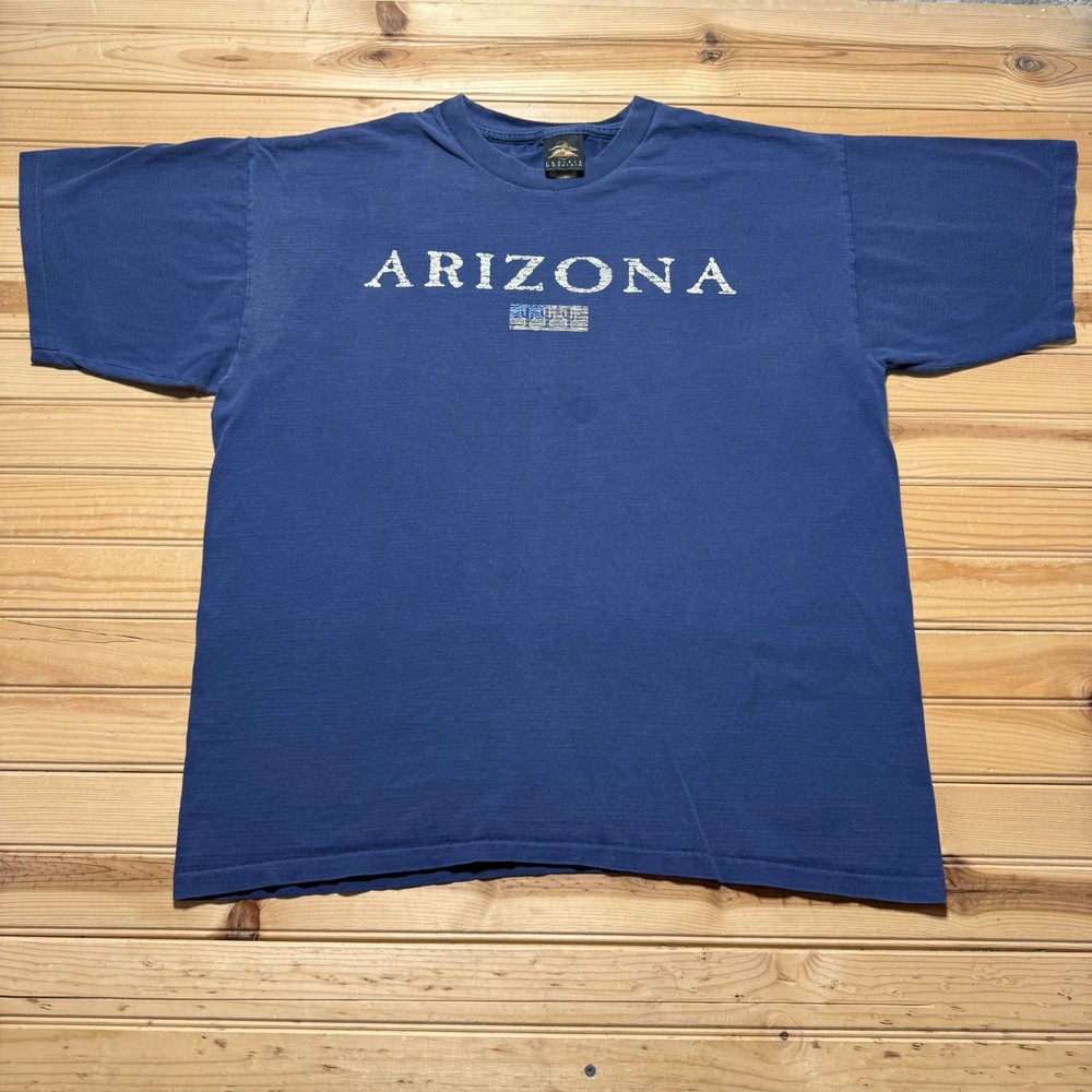 Vintage 90s Arizona South West Cactus Desert Nature Sun Graphic T-Shirt Size XL