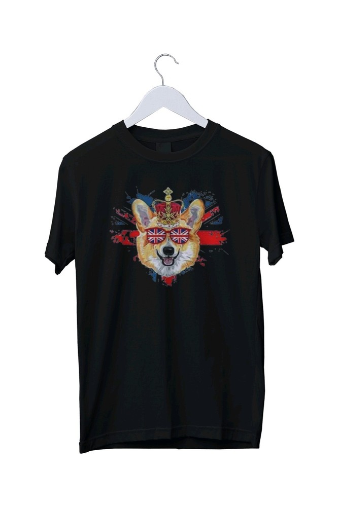 Corgi British Dog Union Jack Flag England Crown Queen Jubilee T Shirt  All Sizes